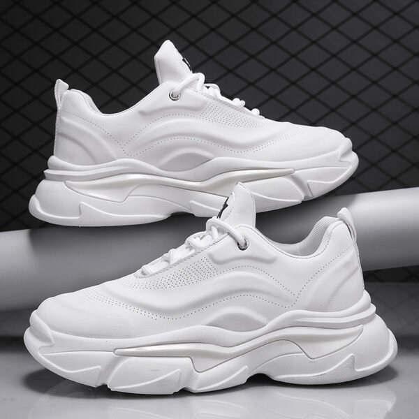 Thick bottom sneakers low top lace up breathable fashion casual shoes-dct02